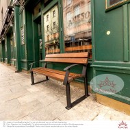 Outdoor metal bench CARACAS