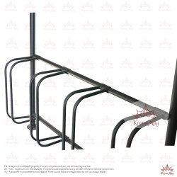 Street bike rack with advertising panel STREET-104.P