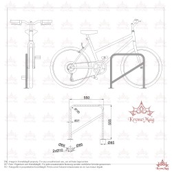 Outdoor bike stand CYCLE-6