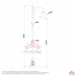 Cast Iron Lighting Post UNIO-M87-CS1