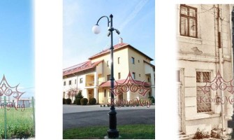 Light post for surveillance camera