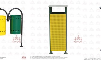 Recycling process and waste bins