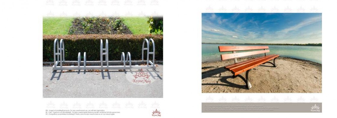 Summery atmosphere with garden benches