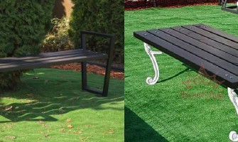 Comfortable benches without backrest