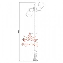 Cast Iron Lamp Post BL132-2C