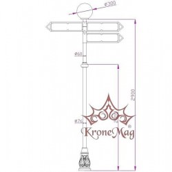 Street Sign Post UNIO-M87-INDICO-3 Street Sign Post UNIO-M87-INDICO-3